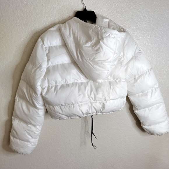 Pretty Little Things Crop Puffer Full Zip Jacket Sz 6 - Picture 6 of 6